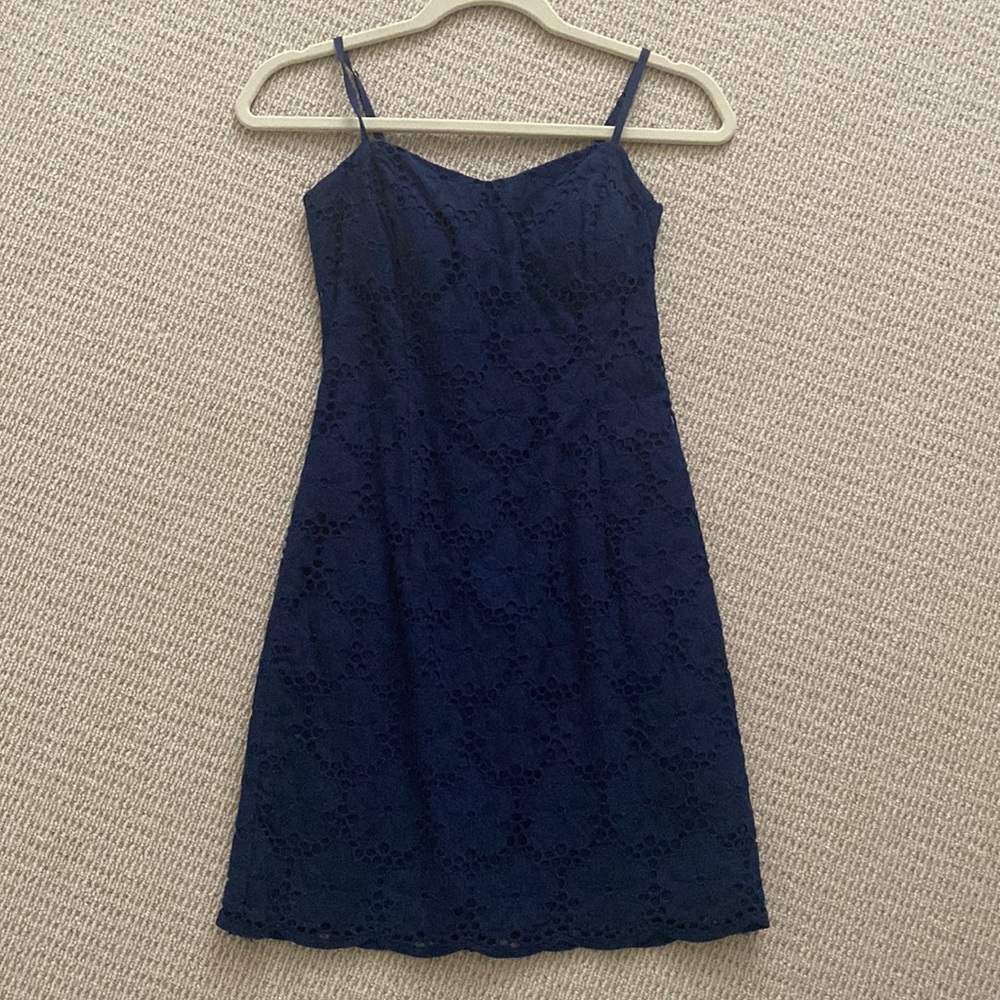 Flattering Navy Lilly Pulitzer Mini Dress